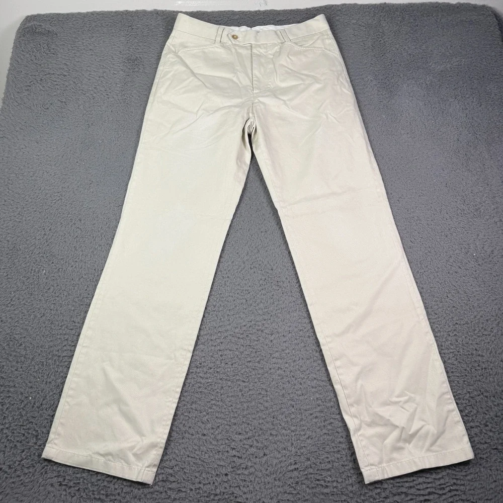 Buck Mason Cotton Twill El Camino Pants Mens 29x31 Pearl Snap White Beige Chino